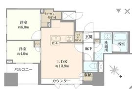 オーベルアーバンツ日暮里 4階 間取り図