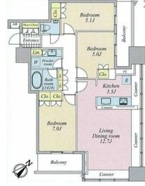 ステーションプラザタワー 29階 間取り図