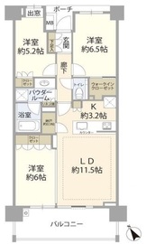 ヴィークグラン世田谷千歳船橋さくらガーデン 8階 間取り図