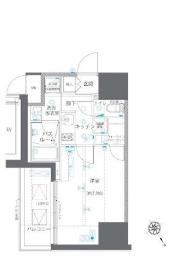 ZOOM川崎EAST 8階 間取り図