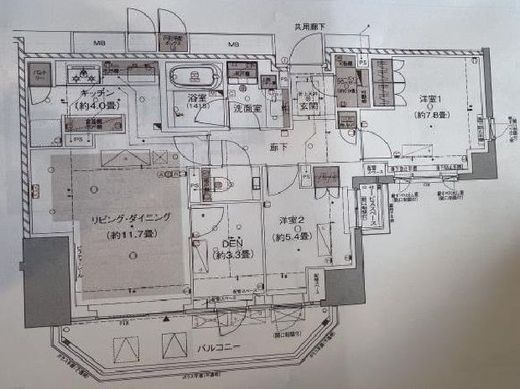 ザ・パークハウス麹町レジデンス 14階 間取り図