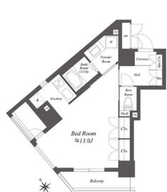 レジデンシャル目黒 9階 間取り図