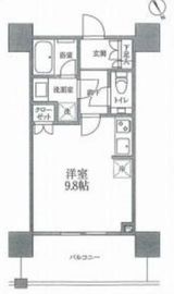 シティタワー新宿 14階 間取り図