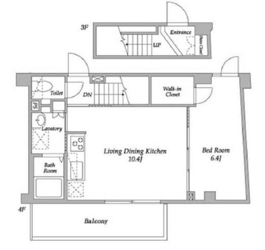 ラクラス下井草 306 間取り図