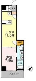 ヒルフラット大崎 411 間取り図