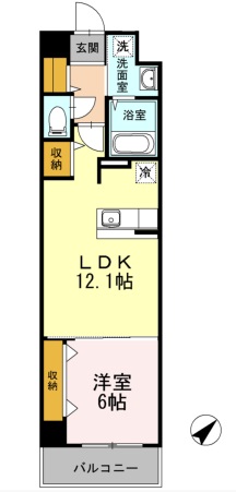 ヒルフラット大崎 122 間取り図
