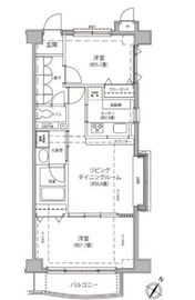 クレッセント目黒2 5階 間取り図