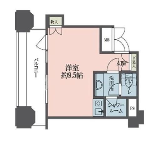 ルネ新宿御苑タワー 501 間取り図
