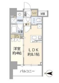 クレヴィア日暮里 THE RESIDENCE 11階 間取り図