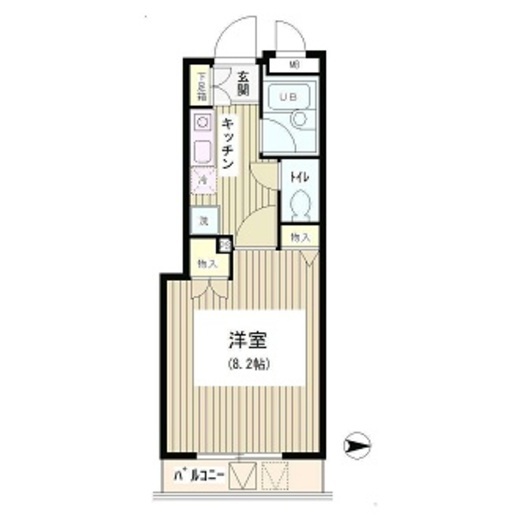 アクアコート 405 間取り図
