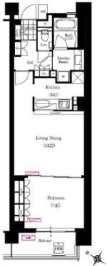 ブリリアイスト三軒茶屋アイビーテラス i310 間取り図