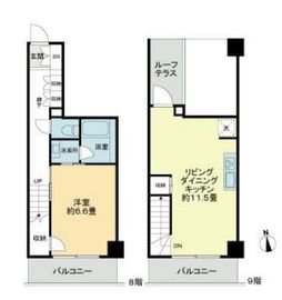 ライオンズフォーシア中野 802 間取り図