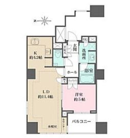 パークハウス市谷柳町 8階 間取り図