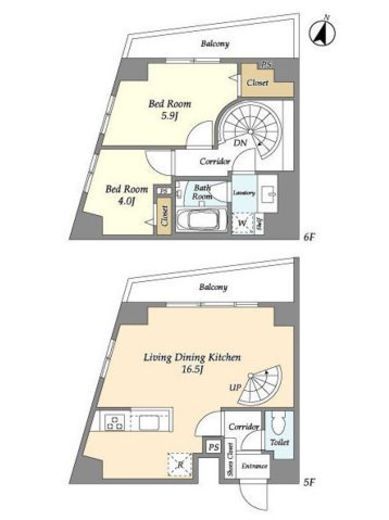 ルミエールラン 501 間取り図