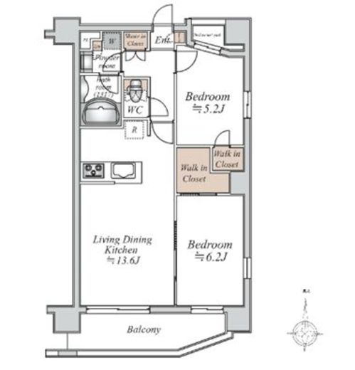 アーバンパーク綾瀬Duo 305 間取り図