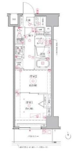 クレイシアIDZ江戸川橋 3階 間取り図
