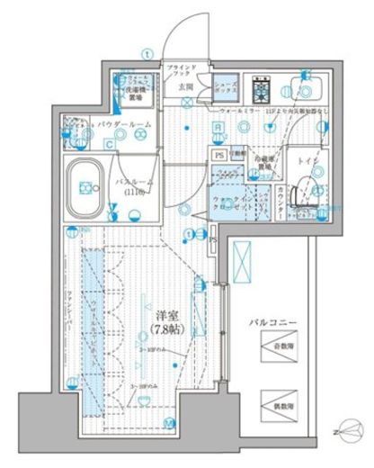 リテラス蒲田 401 間取り図