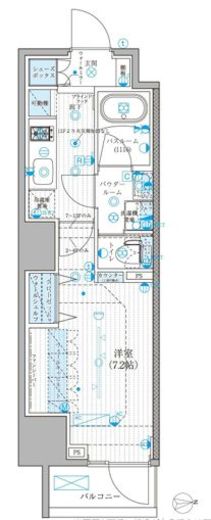 リテラス蒲田 402 間取り図