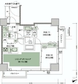 東京ベイシティタワー 28階 間取り図