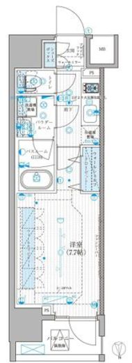 リテラス蒲田 404 間取り図