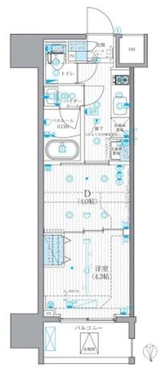 リテラス蒲田 206 間取り図