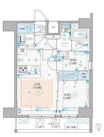 リテラス蒲田 1304 間取り図