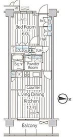 フェールメゾン西大島 303 間取り図