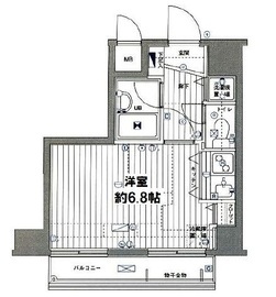 グランド・ガーラ麻布十番 7階 間取り図