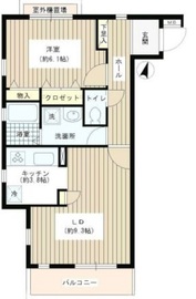 洗足第2マンション 206 間取り図
