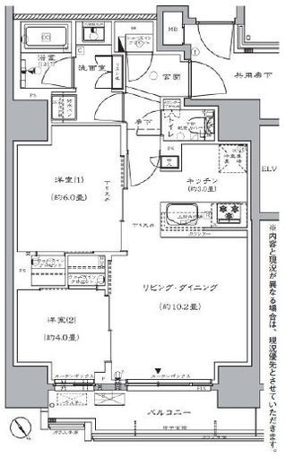 リビオレゾン西日暮里 7階 間取り図