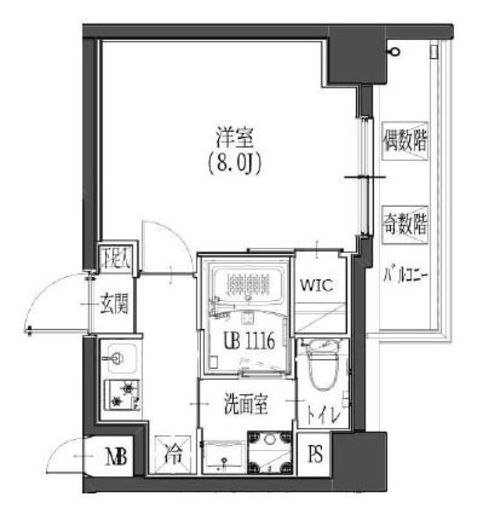 S-RESIDENCE東日暮里 (エスレジデンス東日暮里) 201 間取り図
