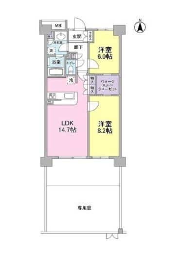 アンビエンテ経堂 106 間取り図