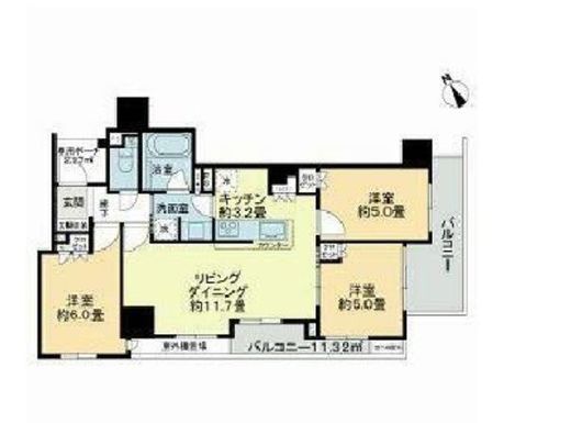 ライオンズ鶯谷マークスフォート 12階 間取り図