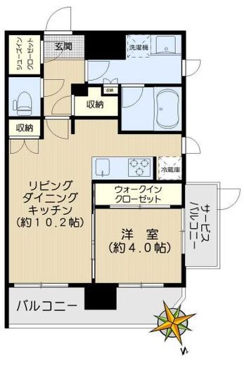 プレシス文京江戸川橋 6階 間取り図