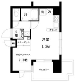 トーシンフェニックス南麻布 8階 間取り図