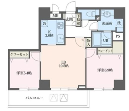 ドゥーエ横浜駅前 2001 間取り図