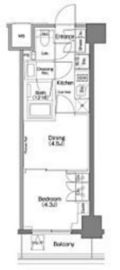 ザ・パークハビオSOHO祐天寺 702 間取り図
