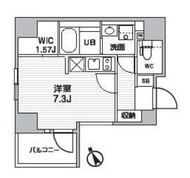 シーズンフラッツ武蔵小山 701 間取り図