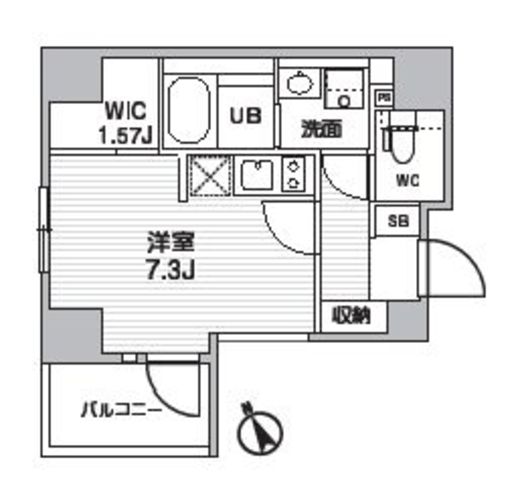 シーズンフラッツ武蔵小山 1001 間取り図