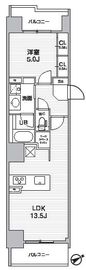 シーズンフラッツ武蔵小山 1002 間取り図
