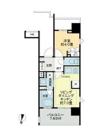 ライオンズ本所吾妻橋ネオクラッセ 6階 間取り図