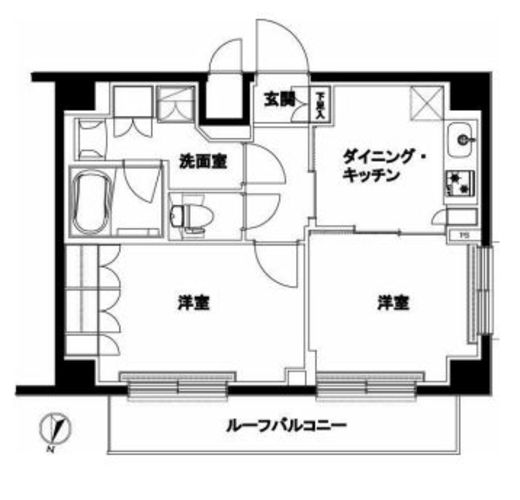 ルーブル北嶺町 4階 間取り図