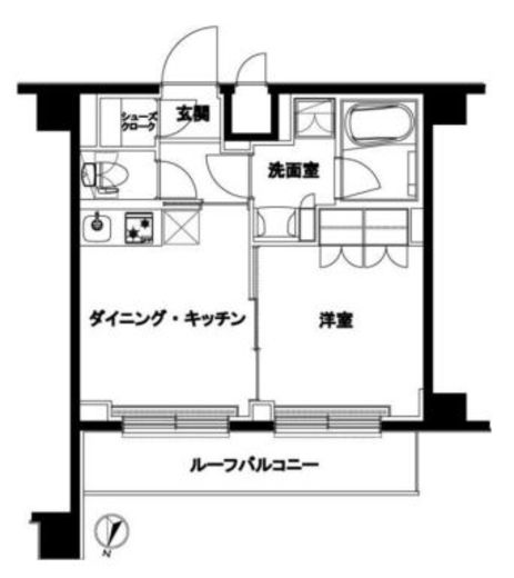 ルーブル北嶺町 4階 間取り図