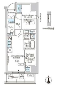 パークアクシス浅草田原町ガーデン 1104 間取り図