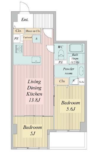 グリーンホームズ2 302 間取り図