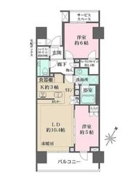 ザ・パークハウス文京千石一丁目 9階 間取り図