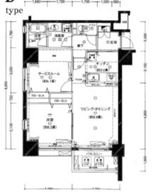 レガリアレジデンス南千住ウインドシティ 2階 間取り図