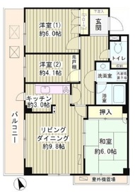 ジョイム奥沢 305 間取り図