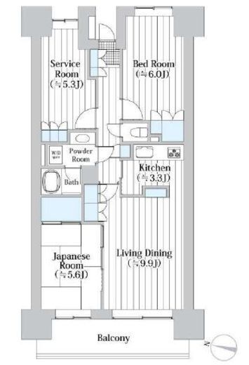 イーストパークス大島サザンスクエア 4階 間取り図
