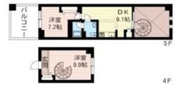 レジデンスシャルマン月島 430 間取り図